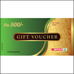 "Spar Gift Cheque for Rs.500 - Click here to View more details about this Product